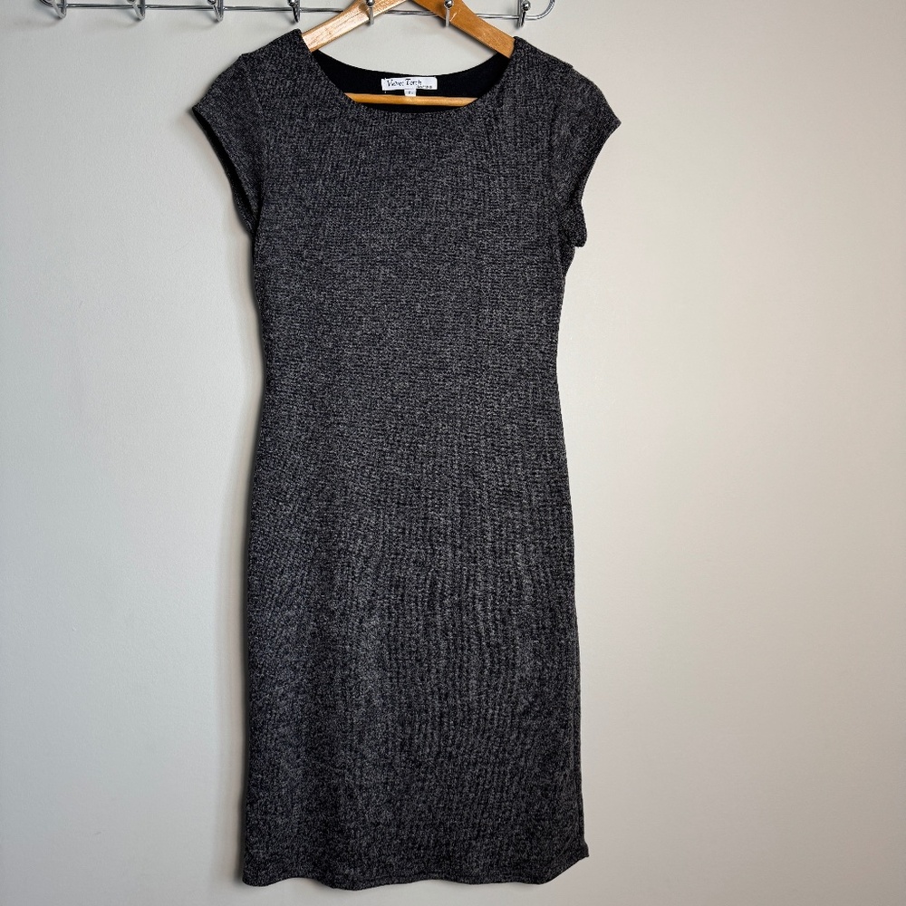Velvet Torch Short Sleeve Lined Sweater Dress Gray Size Large Date Night‎ Casual